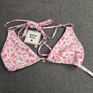 NWT! Kulani Kinis Halter Bralette Bikini Top, Size 2XL